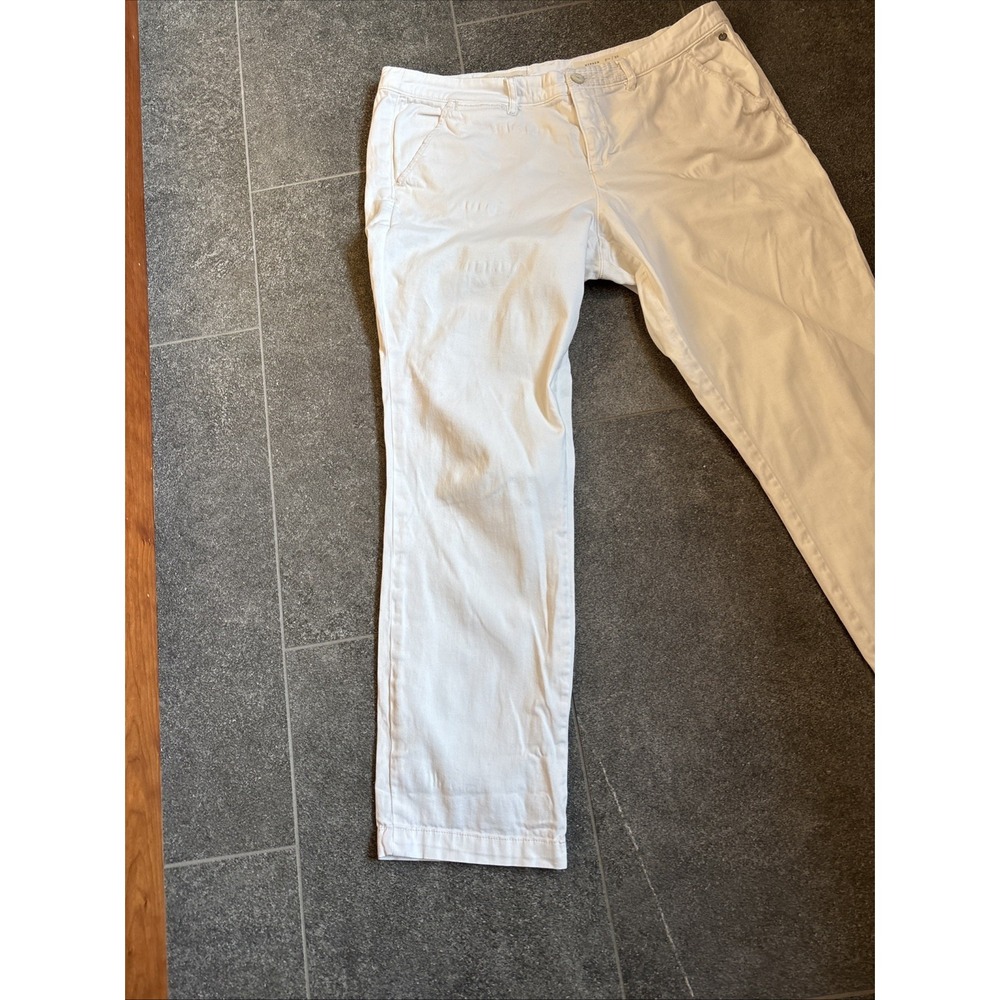 Anthropologie Pilcro Hyphen Stretch Cotton Chinos White  Women's Size 32 - Picture 8 of 16